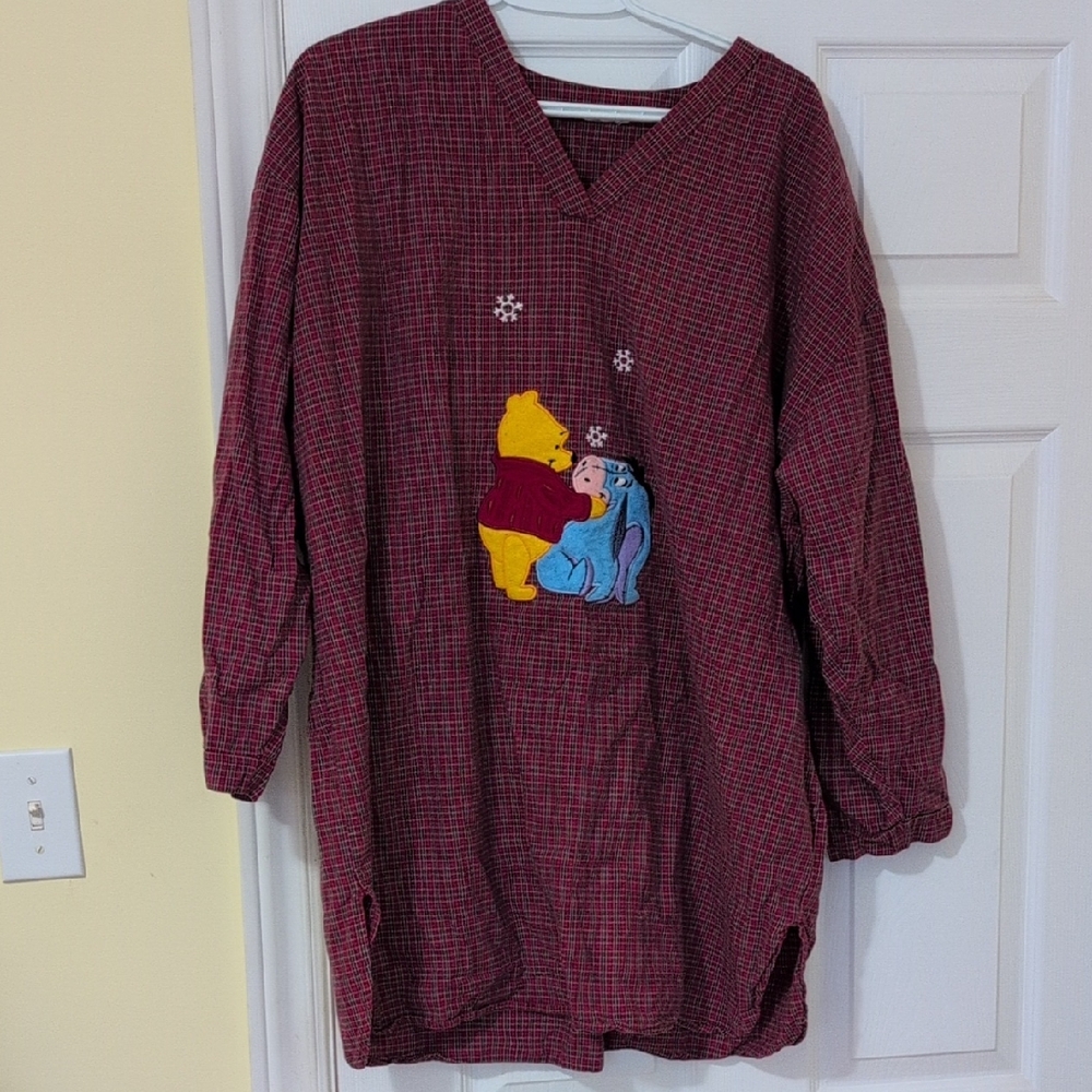 Winnie The Pooh Winter-Christmas Flannel Nightgown